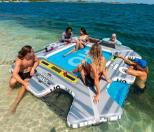 HO Sports Liquid Oasis 10x10 Inflatable Floating Water Mat Lounger Island NIB