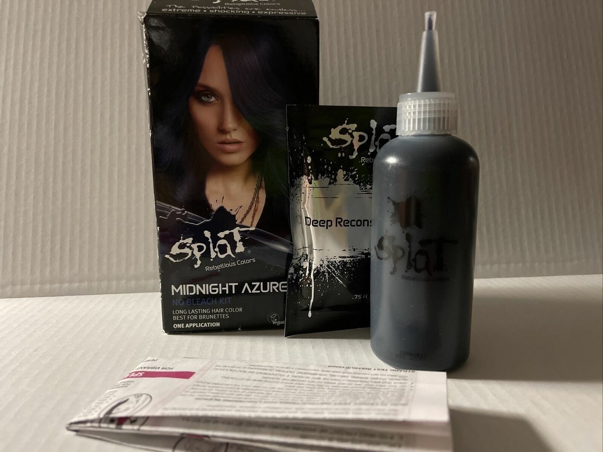 Splat Semi-Permanent Midnight Azure Hair Color No Bleach Kit - 6oz