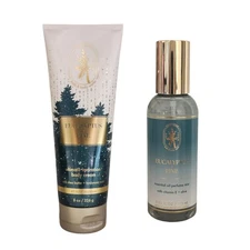 NEW Bath & Body Works Eucalyptus + Pine Essential Oil Perfume Mist + Body Cream