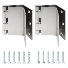 Offset Expandable Door Hinges - 2 Swing Satin Chrome for Easy Access