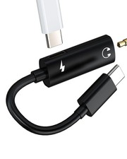 USB to 3.5mm Jack Audio Adapter 2-in-1 Aux Splitter Headphone Charger Cable f...