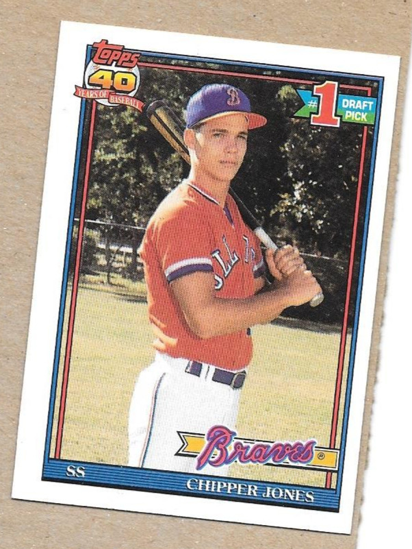 1991 Topps #333 Chipper Jones HOF Rookie Card RC