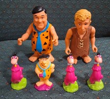 Mattel Fred Barney Dino The Flintstones Movie Action Mixed Figures Lot Of 6
