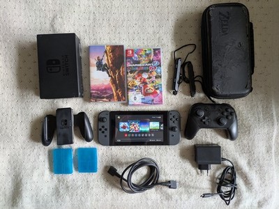 Nintendo Switch Bundle: Pro Controller, Zelda, Mario Kart, Div. Digitale Spiele