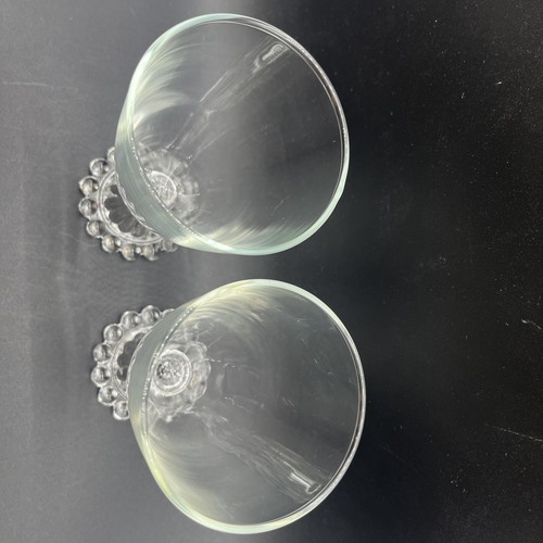 Vintage Anchor Hocking Boopie Water Goblet Glasses 5.5” Bubble Footed Set Of 2 - Picture 6 of 17