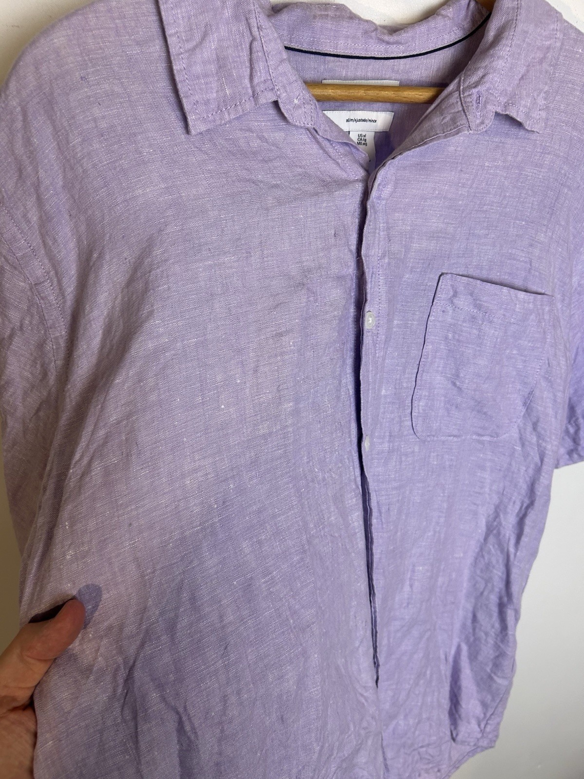 amazon essentials Men Linen Slim Button Down Shir… - image 5