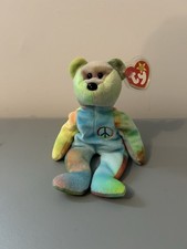 TY Beanie Baby - PEACE the Ty-Dyed Bear 8.5 inch 