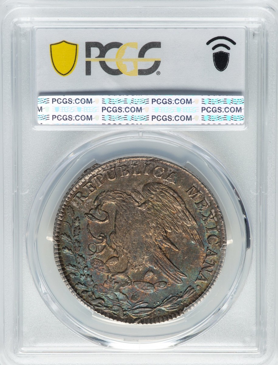 Mexico Republic 'Hookneck' 8 Reales 1824 Mo-JM PCGS MS-61! Mexico