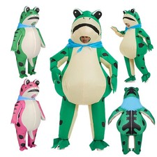 Adult/Kid Cosplay Frog Costume Cartoon Inflatable Monster Costume Dress up AE