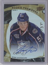 2015-16 Trilogy Rookie Premieres 37/49 Level 3 Autograph Josh Anderson Auto 0w65