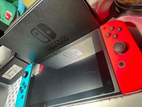 Nintendo Switch 32GB Blue/Red Joy-Con Console TESTED Minor Signs Of Normal Use