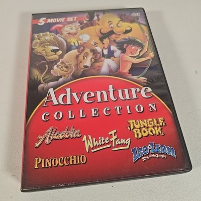 Adventure Collection 5-Movie DVD Set (Aladdin, Jungle Book, Pinocchio, White...