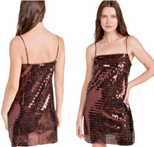 ASTR the label Women's Porsche Dress, Brown, NWT SZ L