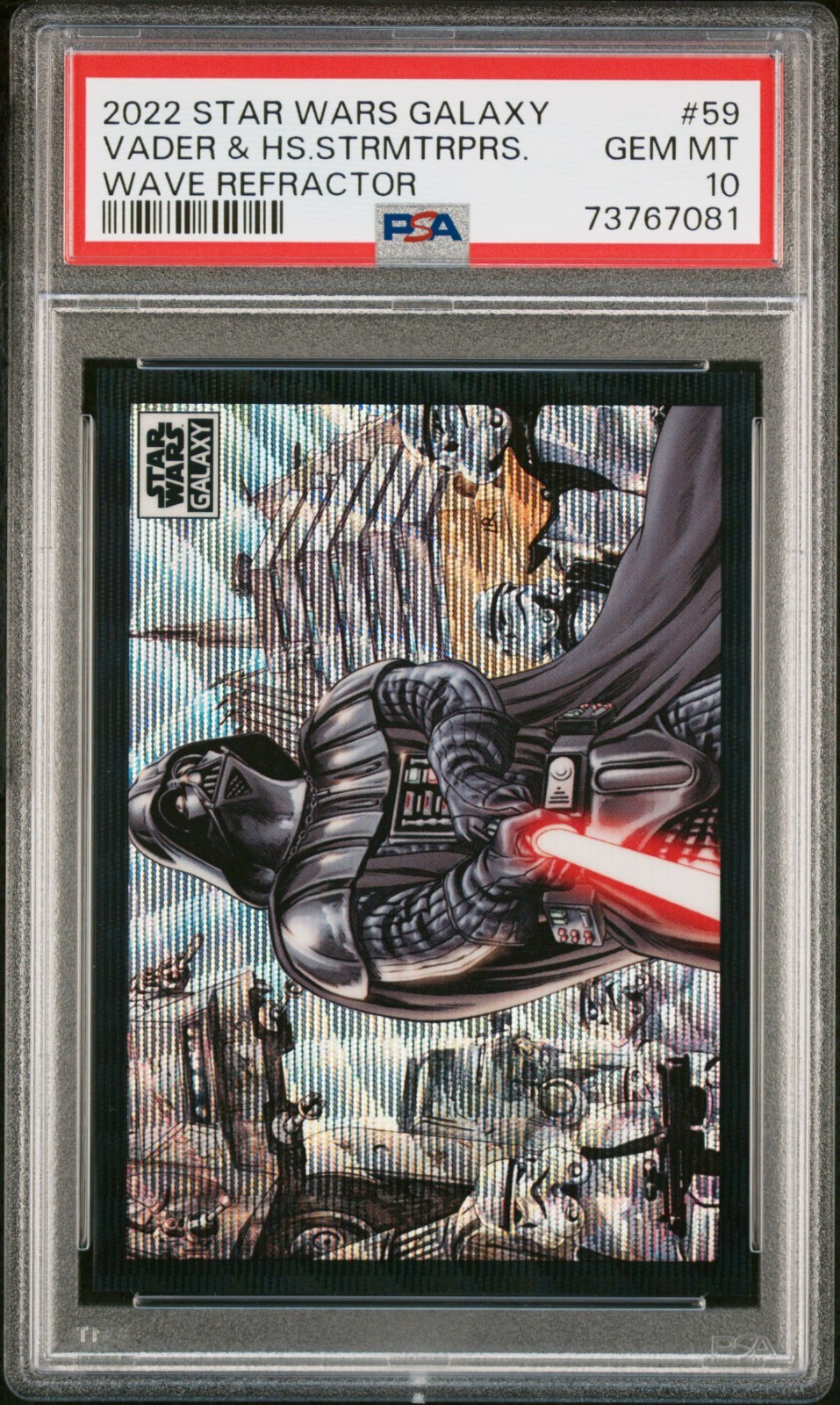 2022 TOPPS CHROME VADER & HS.STRMTRPRS. WAVE REF STAR WARS GALAXY #59 PSA 10