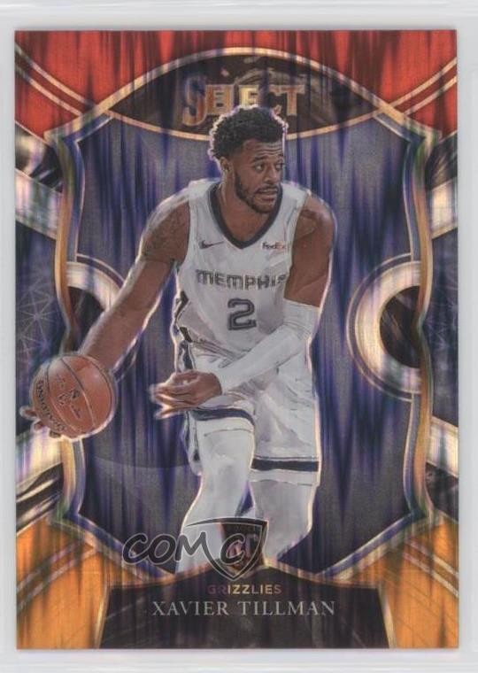 2020 Select Concourse Red White Orange Flash Prizm Xavier Tillman Rookie RC 05ns