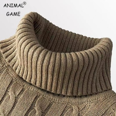 Herren Rollkragen Pullover Sweatshirt Pulli Zipper Sweater Shirt Langarmshirt