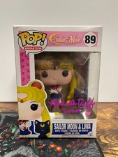 JSA Signed Michelle Ruff Funko Pop! Animation Vinyl: Sailor Moon & Luna #89
