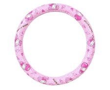 Hello Kitty Sanrio Steering Wheel Cover Pink 36-37cm Car Accessory