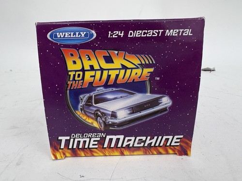 WELLY 22443W Back to The Future Delorean 1:24 Scale Diecast Model Car Boxed - Picture 7 of 14