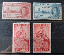 ADEN-britannique-1946-48-lot 4 timbres neufs et oblitéré   YT # 28 à 30