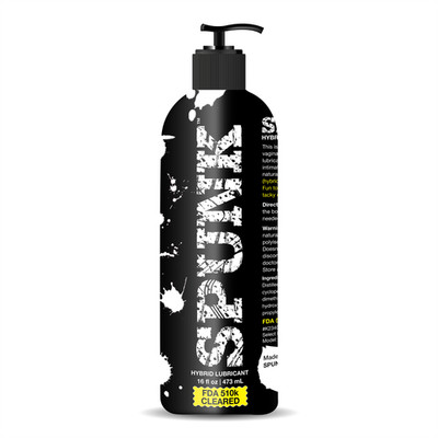 SPUNK Lube Hybrid Lubricant 16oz Water Silicone Based Safe for Toys & Condoms