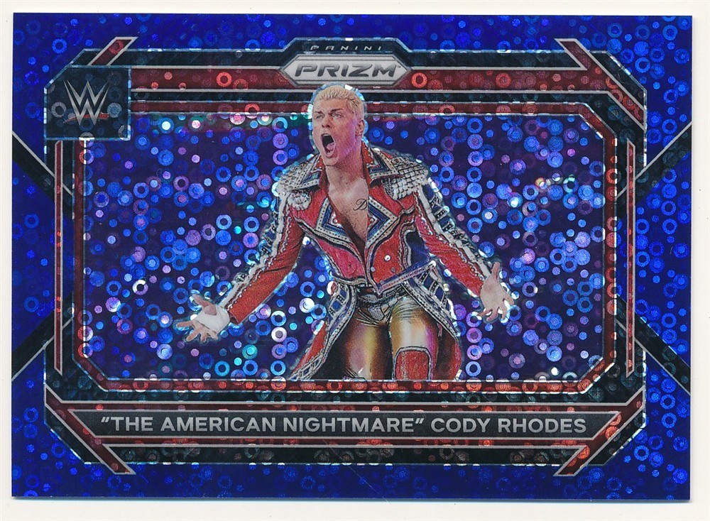 CODY RHODES 2023 PANINI PRIZM WWE #1 UNDER CARD BLUE PRIZMS RARE MINT SP #04/25