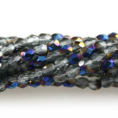 25 Faceted Alexandrite Rondelle Czech Glass Beads 9MM