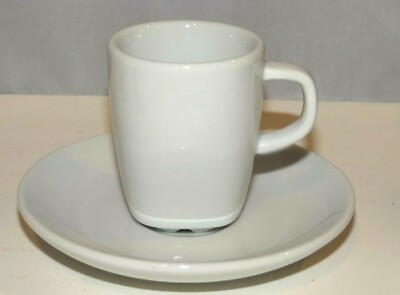 IKEA 365 Susan Pryke Espresso Demitasse White Porcelain 2oz. Cup & Saucer