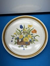 One  Vintage Mikasa Stone Manor Dinner Plates “Garden Bouquet”  F5815  10 3/4”