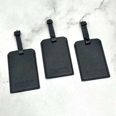 RIMOWA Black Leather Luggage Tag for Carry On / Check In Suitcase 2018