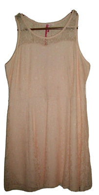 NEW PINKY PULLOVER FANCY STRETCH LACE PEACH PARTY DRESS GIRLS PLUS JUNIORS  XL 20 | eBay