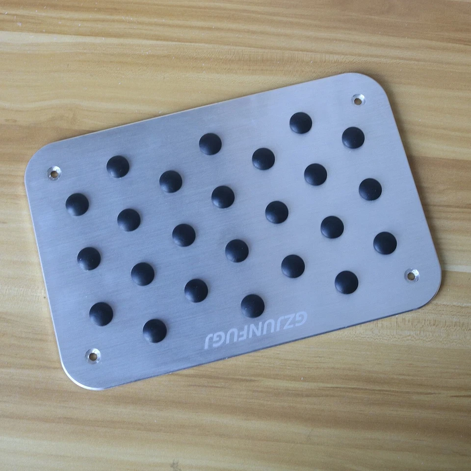 Almohadilla de piso antideslizante universal placa reposapiés alfombra pedal aluminio reposapiés alfombrilla Foto 4 de 4