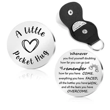 Inspirational Pocket Hug Token Keepsake Gift Stocking Stuffers Keychain