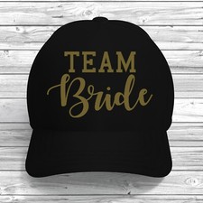 Team Bride Baseball Cap Adjustable Custom Print Colour Text Hen Party Night Hat