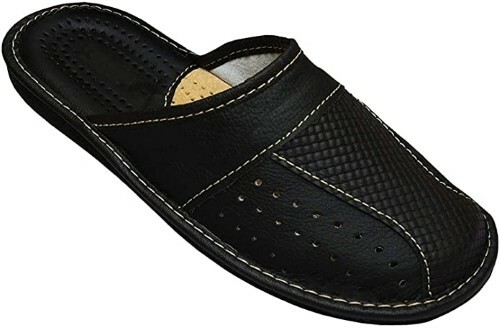 Men's Leather House Slippers Size 9.5 
