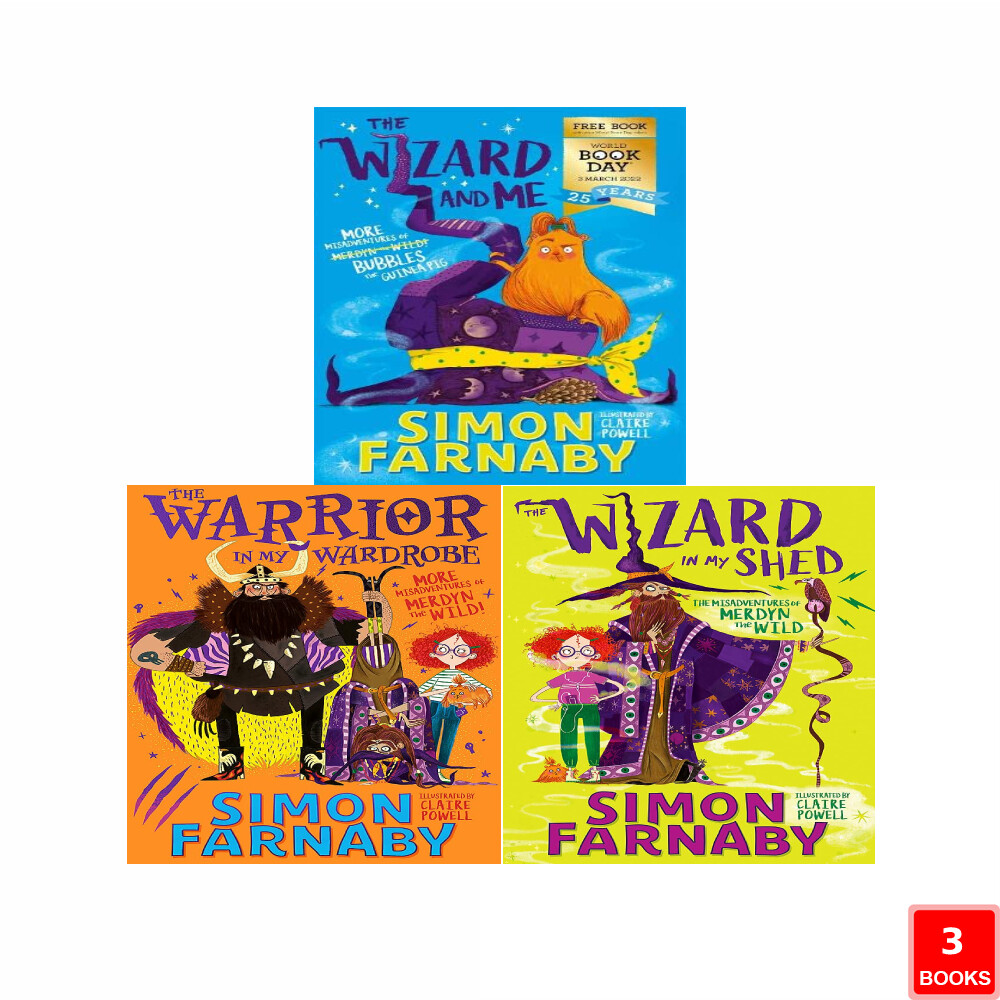 Misadventures of Merdyn the Wild Series By Simon Farnaby 3 Books Collection Set