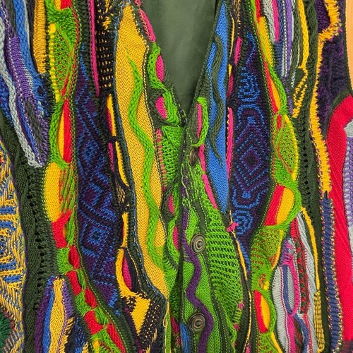 COOGI Chaleco Suéter Tejido 3D Chaleco Vintage Multicolor - Imagen 4 de 9