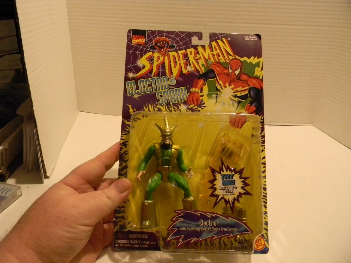 NIP 1997 TOY BIZ MARVEL SPIDERMAN ELECTRO SPARK ELECTRO