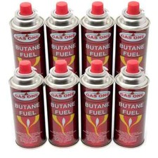 8 Oz Butane Fuel Canister Cartridge Safety Release Device 8-Pack Lightweight New