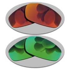 Fire Red Green Replacement Lenses For-Oakley Split Jacket Polarized
