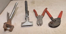 4 metal working tinsmith HVAC plumbing collectible special forming tool lot
