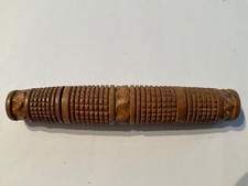 Carved Wood Sewing Needlecase.