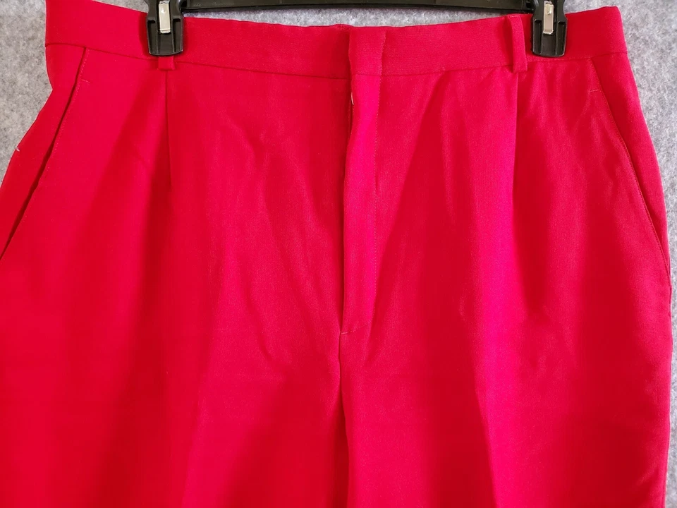 Pantalón Mujer Reflections Eddie Haggar 20W Plus Rojo Plisado Bolsillos #507 Foto 4 de 4