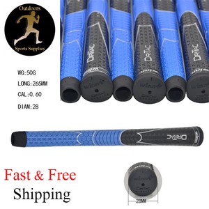 Set Of 10 Winn Dritac Dri Tac Avs Midsize Black Blue Golf Grips