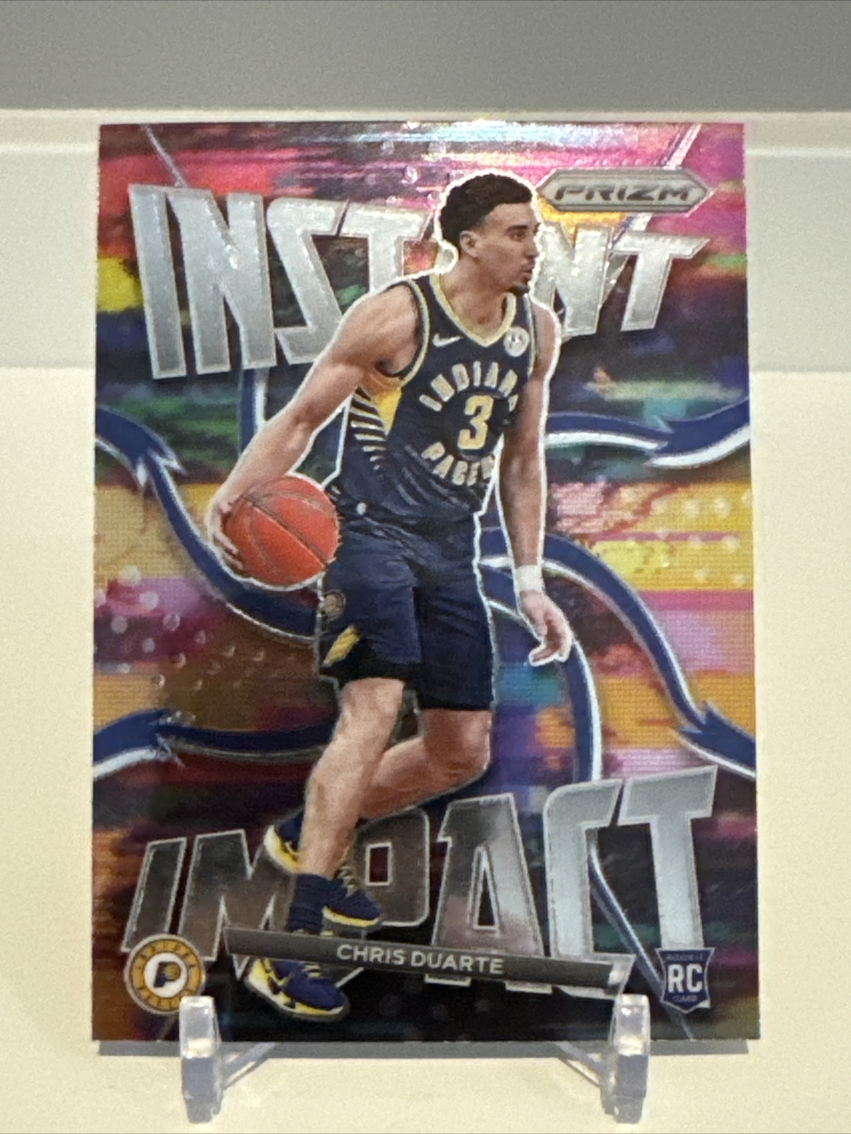 2021-22 Prizm Chris Duarte Instant Impact Rookie Card Insert #17 Pacers Rookie