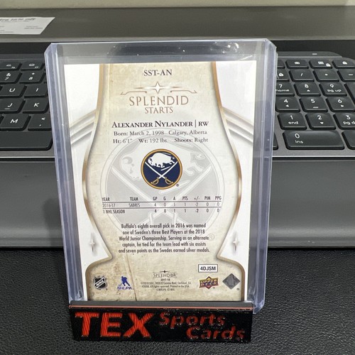 2017-18 Upper Deck Splendor Splendid Starts Alexander Nylander #SST-AN Rookie RC - Foto 2 di 2