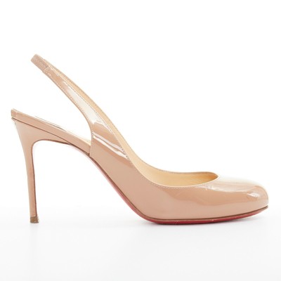 round toe slingback heels