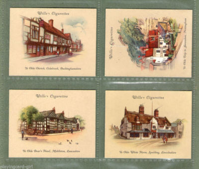 Tobacco cards cigarette cards Old Inns 1939 set