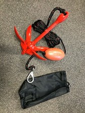 Inflatable Boat Anchor Rib Kayak Dinghy Jet Ski PWC FOLDING Kit Rope PADDED Bag