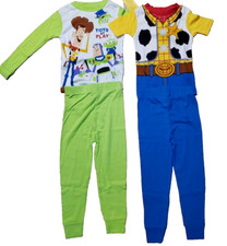 Disney Toy Story 2 Pajama Sets Buzz Lightyear Woody PJ Boy's 4T NEW W TAGS